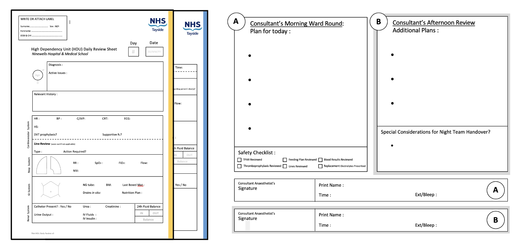 Ward Round Form Design